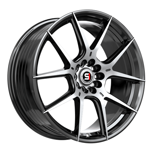 SPEC-1 RACING Gloss Black Machined SP-71BM 17x8 5x112/5x114.3 Wheels