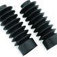 Bikers Choice 41MM Black Fork Boots Extended 8.58in / Collapsed 4in (Pair)