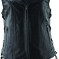 River Road Sapphire Leather Vest Black Womens - Small