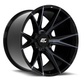 Fusion 20x9 8x165.1 / 8x170 +12 Gloss Black Titanium Face