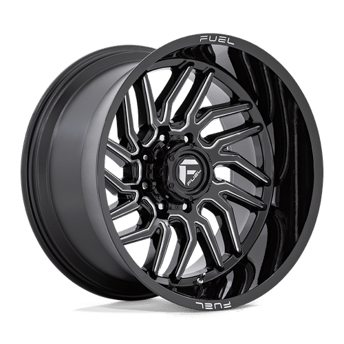 Fuel GLOSS BLACK MILLED D807 22x12 8x180 Wheels