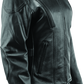 River Road Race Leather Jacket Black Womens - Small