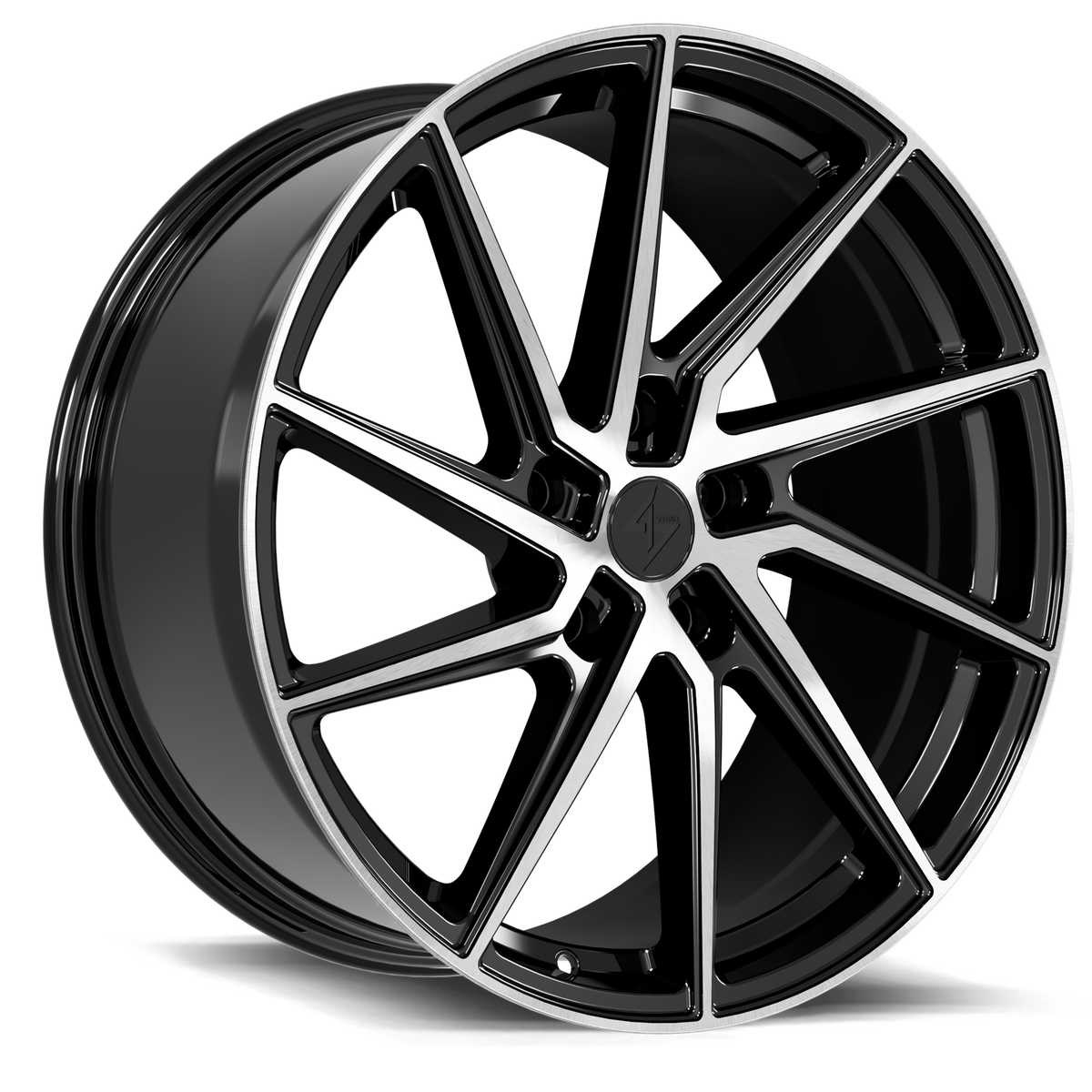 SS5 Apex 20x9 5x115 +15 Gloss Black Machined Face