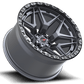 VRT-603 20x9 6x135/6x139.7 0 Matte Titanium With Black Bead Ring
