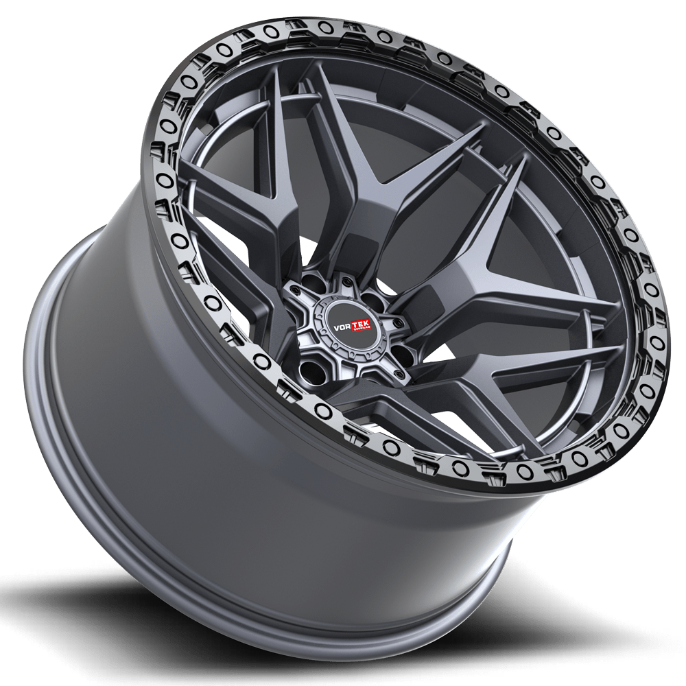 VRT-603 20x9 6x135/6x139.7 0 Matte Titanium With Black Bead Ring