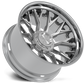 BFX2 24x14 8x165.1/8x180 -76 Polished Lip / Brushed Centre