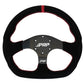 PRP Comp-R D-Shape Suede Steering Wheel - Red
