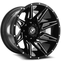 XF OFFROAD Gloss Black Milled XF-218 20x10 8x165.1/8x170 Wheels