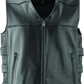 River Road Plains Leather Vest Black - Small