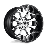 Fuel CHROME PLATED GLOSS BLACK LIP D246 22x10 8x165.1 Wheels