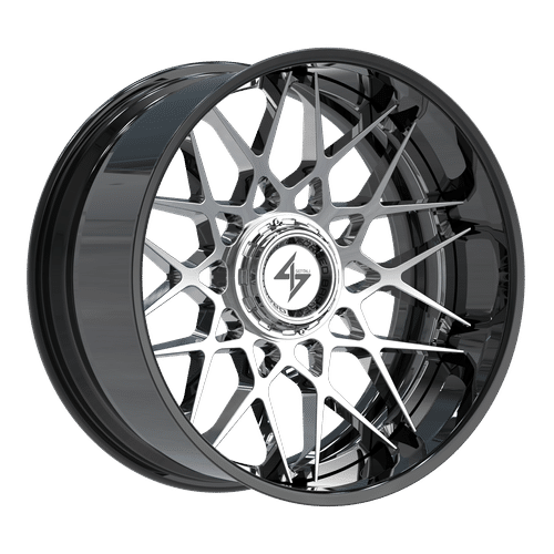 SENTALI BFX Gloss Black Lip / Chrome Centre BFX5 22x12 8x165.1/8x170 Wheels