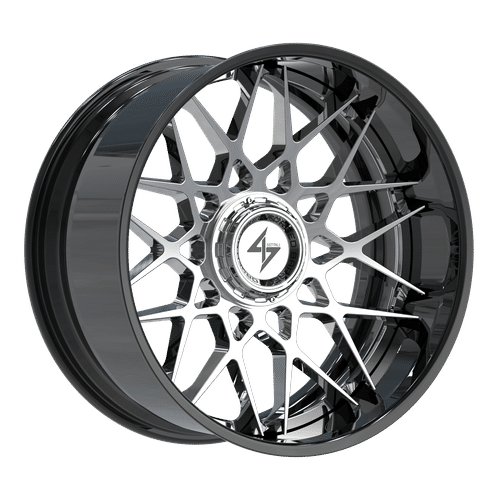 SENTALI BFX Gloss Black Lip / Chrome Centre BFX5 24x14 8x165.1/8x180 Wheels
