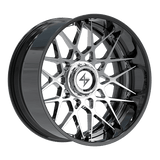 SENTALI BFX Gloss Black Lip / Chrome Centre BFX5 24x14 8x165.1/8x180 Wheels