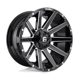 Fuel GLOSS BLACK MILLED D615 22x10 5x139.7/5x150 Wheels