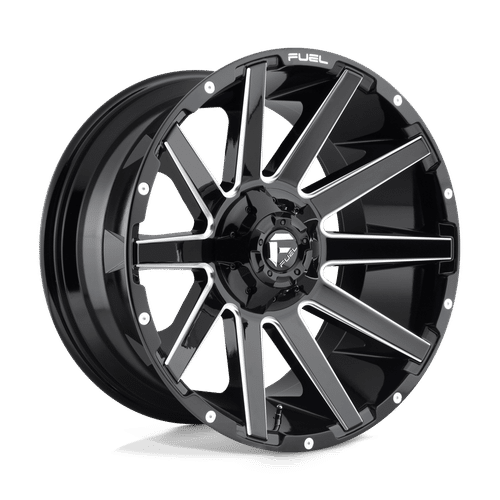 Fuel GLOSS BLACK MILLED D615 18x9 5x139.7/5x150 Wheels