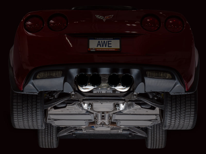 AWE Tuning 05-07 C6 Chevrolet Corvette 6.0L Touring Edition Axle-Back Exhaust w/ Diamond Black Tips