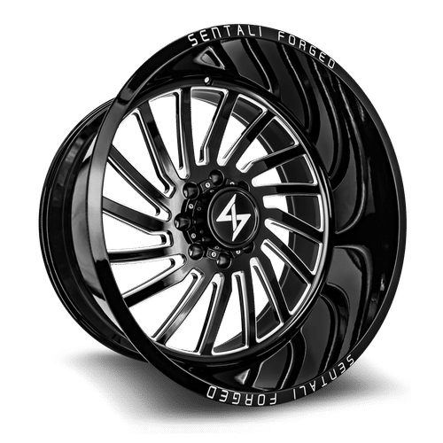 Sentali Forged Gloss Black Milled SF1BM 28x16 8x170 Wheels
