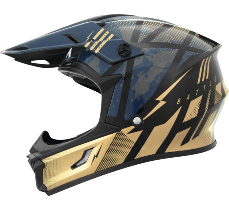 THH Helmets T710XR Battle Blue/Gold Youth - Medium