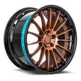 Sentali Barrel Forged Gloss Black Lip / Gloss Bronze Centre SB2 20x9 5x120 Wheels