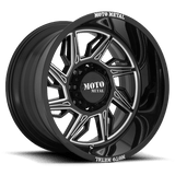Moto Metal GLOSS BLACK MILLED - LEFT DIRECTIONAL MO997 HURRICANE 20x12 6x139.7 Wheels