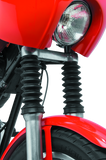 Bikers Choice 39MM Black Fork Boots Extended 6.9in / Collapsed 3.35in (Pair)