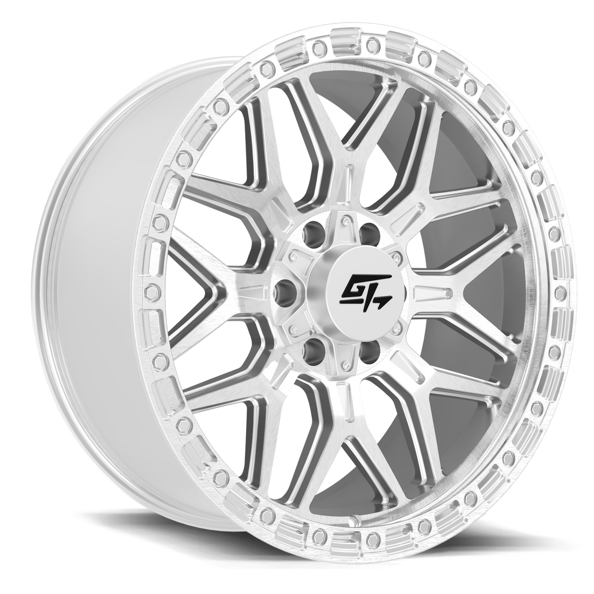 Revolt 18x9 5x127 / 5x139.7 +12 Hyper Silver Machined Face