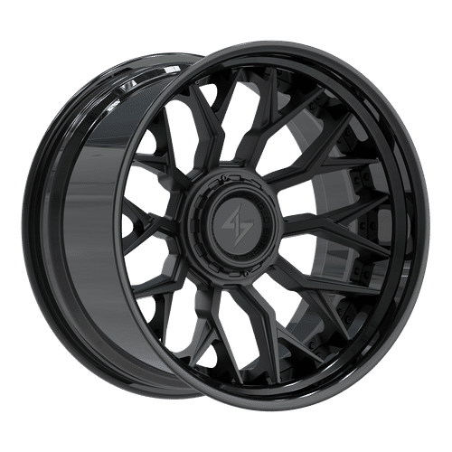 SENTALI BFX Gloss Black Lip / Matte Black Centre BFX2 24x12 8x165.1/8x180 Wheels