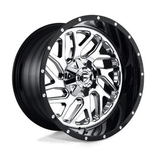 Fuel CHROME PLATED GLOSS BLACK LIP D211 20x10 5x139.7/5x150 Wheels