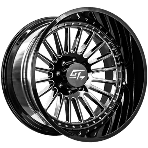 GT OFFROAD Gloss Black Milled Strike Gloss Black Milled 26x12 8x165.1 Wheels