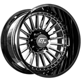 GT OFFROAD Gloss Black Milled Strike Gloss Black Milled 24x12 6x139.7 Wheels