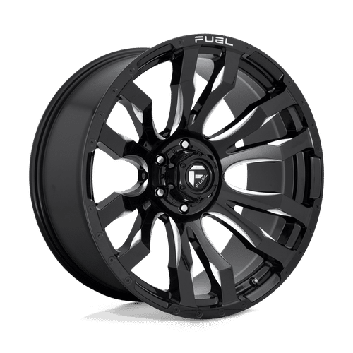 Fuel GLOSS BLACK MILLED D673 20x8.25 8x165.1 Wheels