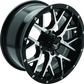 QuadBoss Barbwire 14X7 - 5+2 - 4/110 - Black Machined