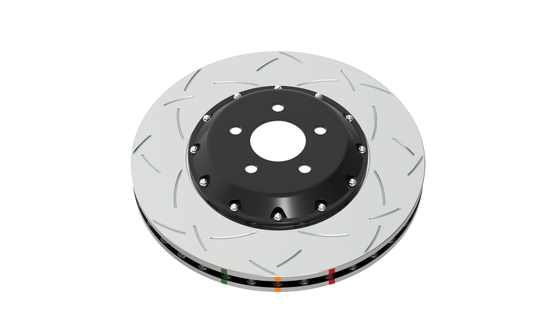 DBA 03-05 Evo 8/9 Front Slotted 5000 Series 2 Piece Rotor Assembled w/ Black Hat
