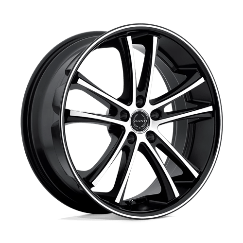 Asanti Black ABL1 20X8.5 5X4.5 MACH W/ BLACK LIP 35MM Wheels