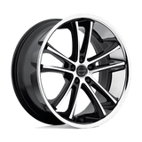 Asanti Black ABL1 20X8.5 5X4.5 MACH W/ SS LIP 35MM Wheels