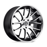 Asanti Black ABL3 20X8.5 5X120 MACH W/ SS LIP 35MM Wheels