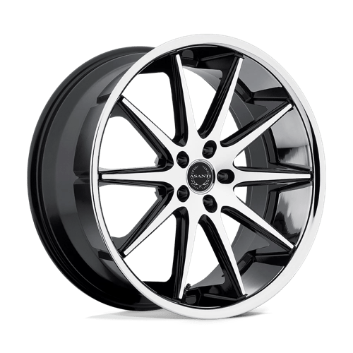 Asanti Black ABL4 20X10 5X112 MACH W/ SS LIP 45MM Wheels