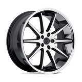 Asanti Black ABL4 20X10 5X112 MACH W/ SS LIP 45MM Wheels