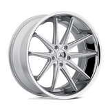 Asanti Black ABL5 20X10 5X4.5 SLVR MACH SS LIP 45MM Wheels