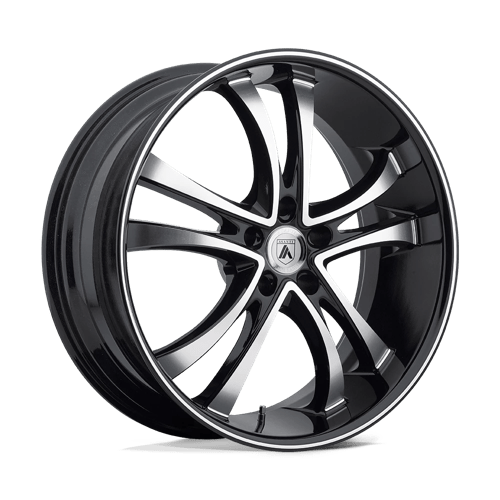 Asanti Black ABL6 22X10 5X112 MACH W/ BLACK LIP 38MM Wheels