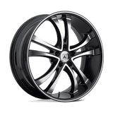 Asanti Black ABL6 22X10 5X112 MACH W/ BLACK LIP 38MM Wheels