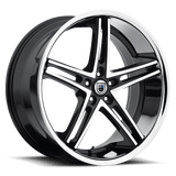 Asanti Black ABL7 20X10 5X4.5 MACH W/ SS LIP 38MM Wheels