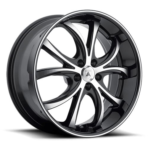 Asanti Black ABL8 22X9 5X112 MACH W/ BLACK LIP 38MM Wheels