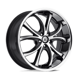 Asanti Black ABL8 22X10 5X120 MACH W/ SS LIP 35MM Wheels