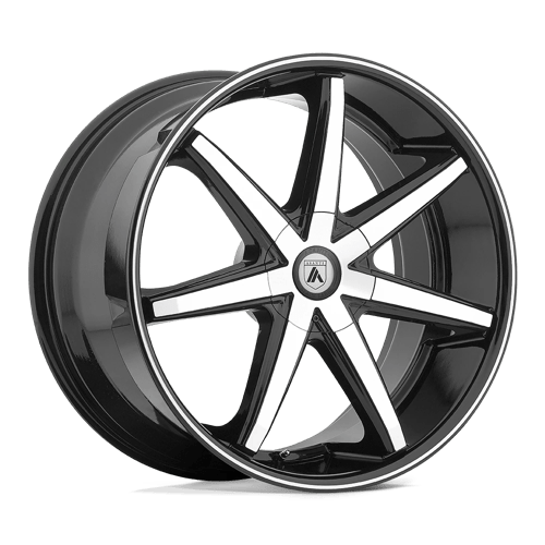 Asanti Black ABL9 20X10 5X5 MACH W/ BLACK LIP 38MM Wheels
