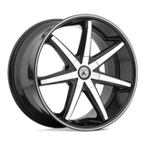 Asanti Black ABL9 20X10 5X5 MACH W/ BLACK LIP 38MM Wheels