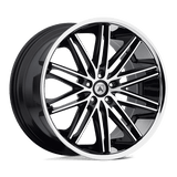 Asanti Black ABL10 20X8.5 5X112 MACH W/ SS LIP 38MM Wheels