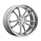 Asanti Black ABL23 22X9 5X120 BRUSH SLV CHR LIP 32MM Wheels