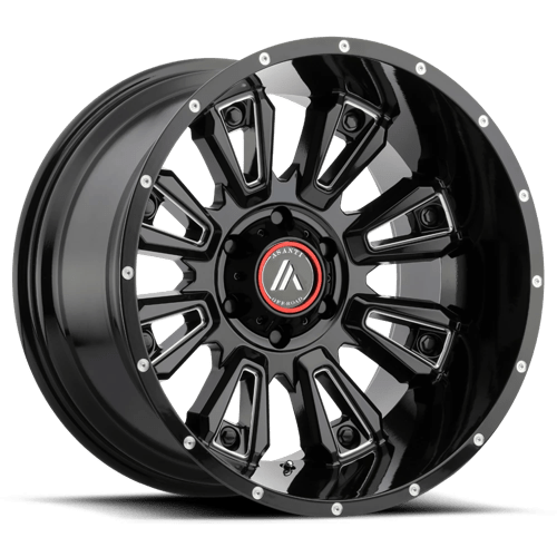 Asanti Off Road AB808 20X9 6X5.5 G-BLK MILL 18MM Wheels