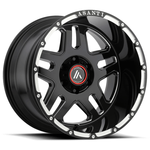 Asanti Off Road AB809 22X10 5X5.0 G-BLK MILL -18MM Wheels